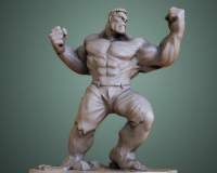 3D人像模型打印之綠巨人