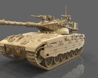 3D打印加工梅卡瓦2坦克模型